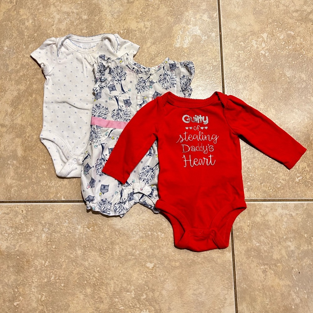 3 set; Baby Girl 0-3 months